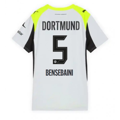 Borussia Dortmund Ramy Bensebaini #5 Seconda Maglia Femmina 2025-26 Manica Corta